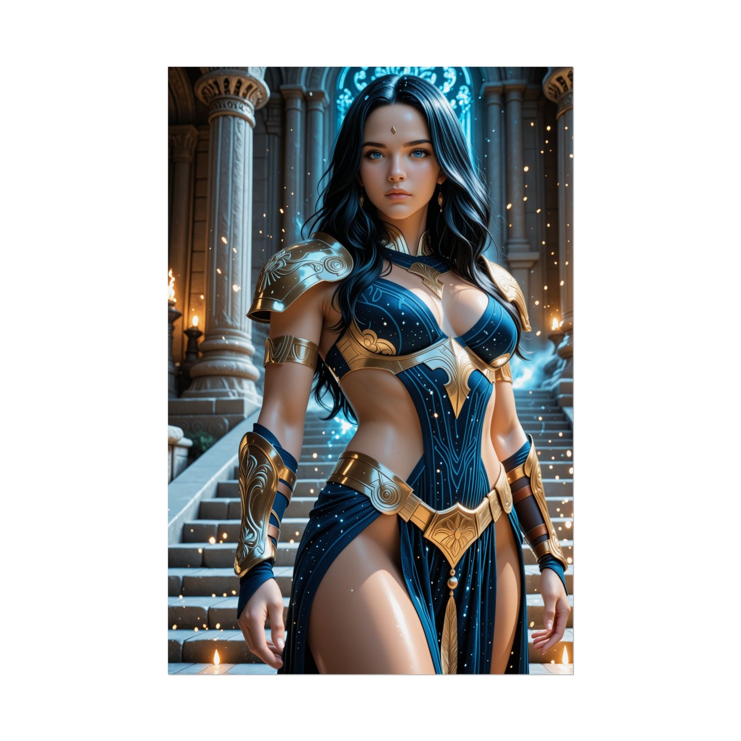 Постер Донни Трой | Настінне мистецтво з воїном-героєм для фентезійної спальні або ігрової обстановки