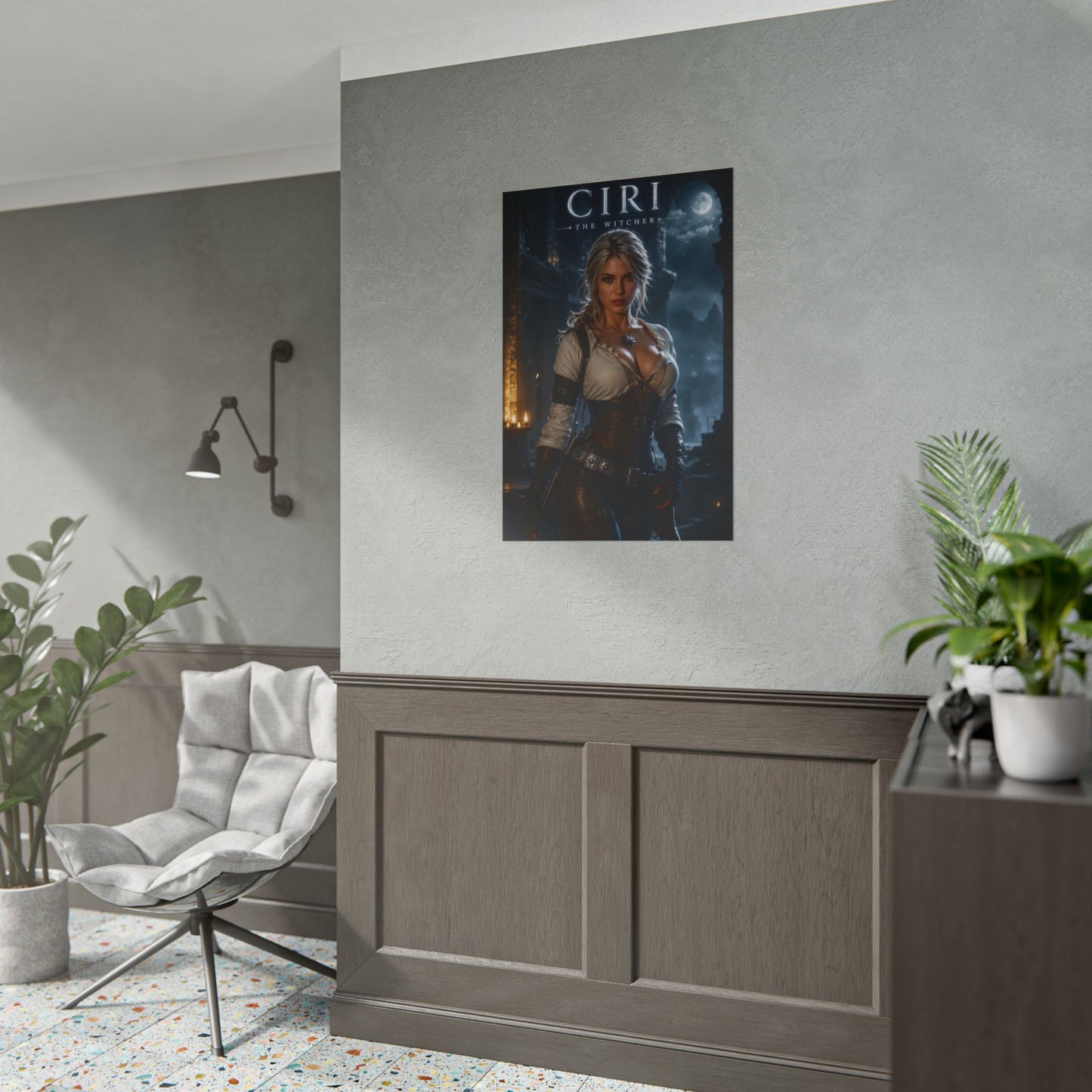 Ciri Poster, The Witcher Wall Art, Fantasy Art Print, Room Decor