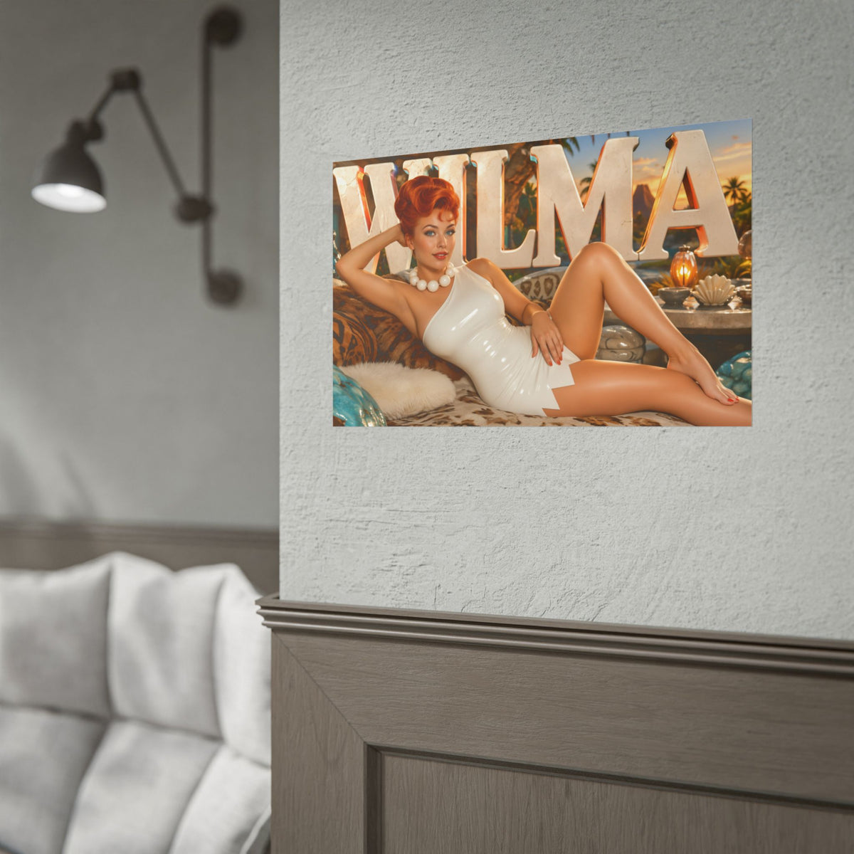 Wilma Flintstone The Flintstones Retro Poster Cartoon Wall Art Room Decor