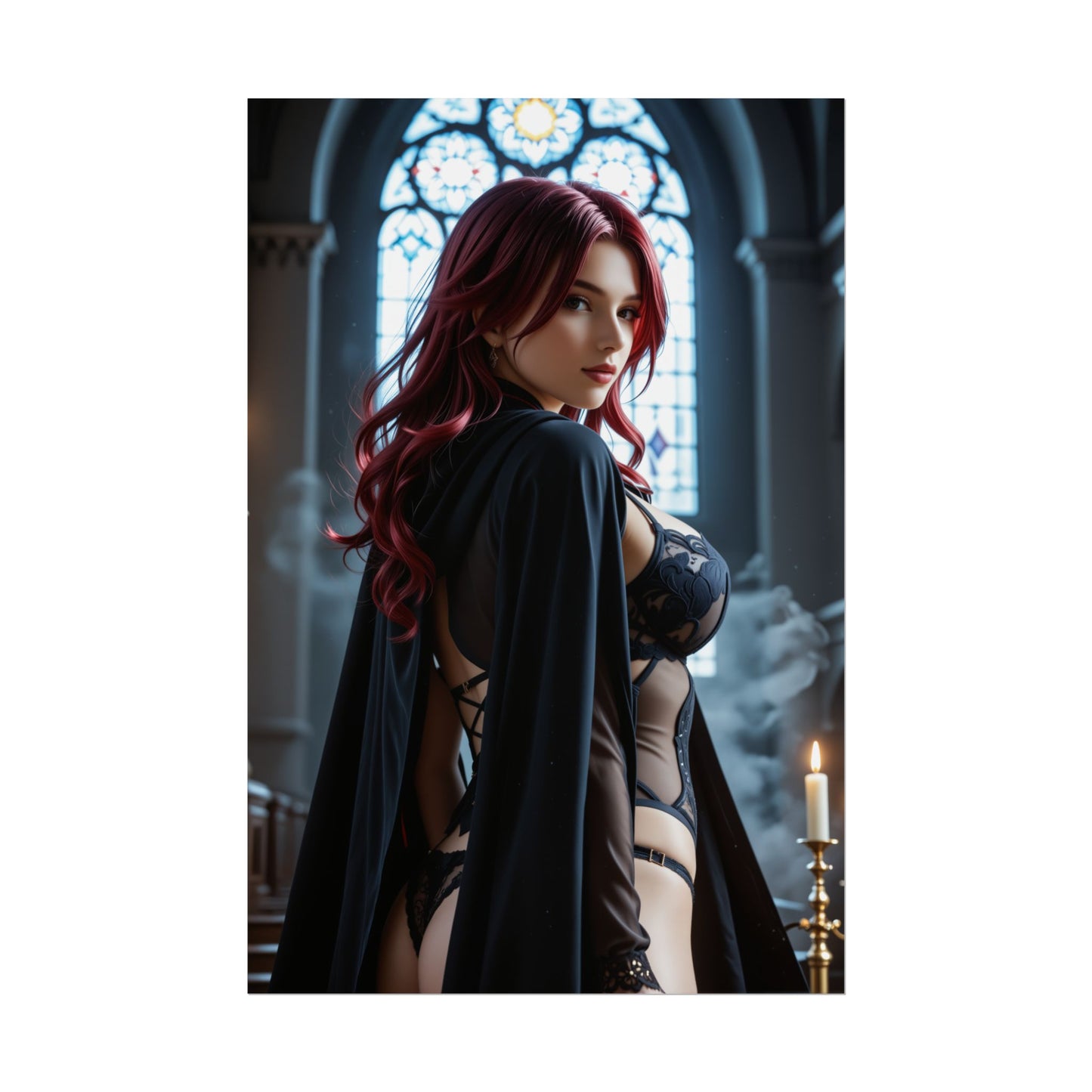 Настінний художній плакат Вайфу | Принт аніме Розарія для ігрової обстановки або спальні