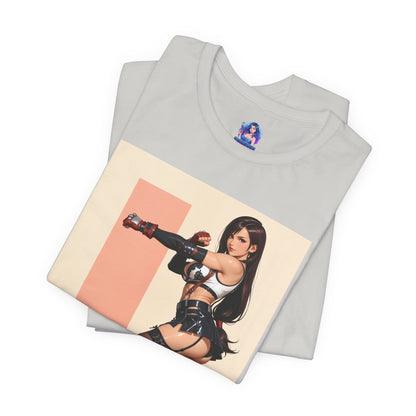 Tifa Lockhart Grafik-T-Shirt | Final Fantasy VII T-Shirt für Otaku- und Gamer-Fans | Sexy Heldinnen-Shirt