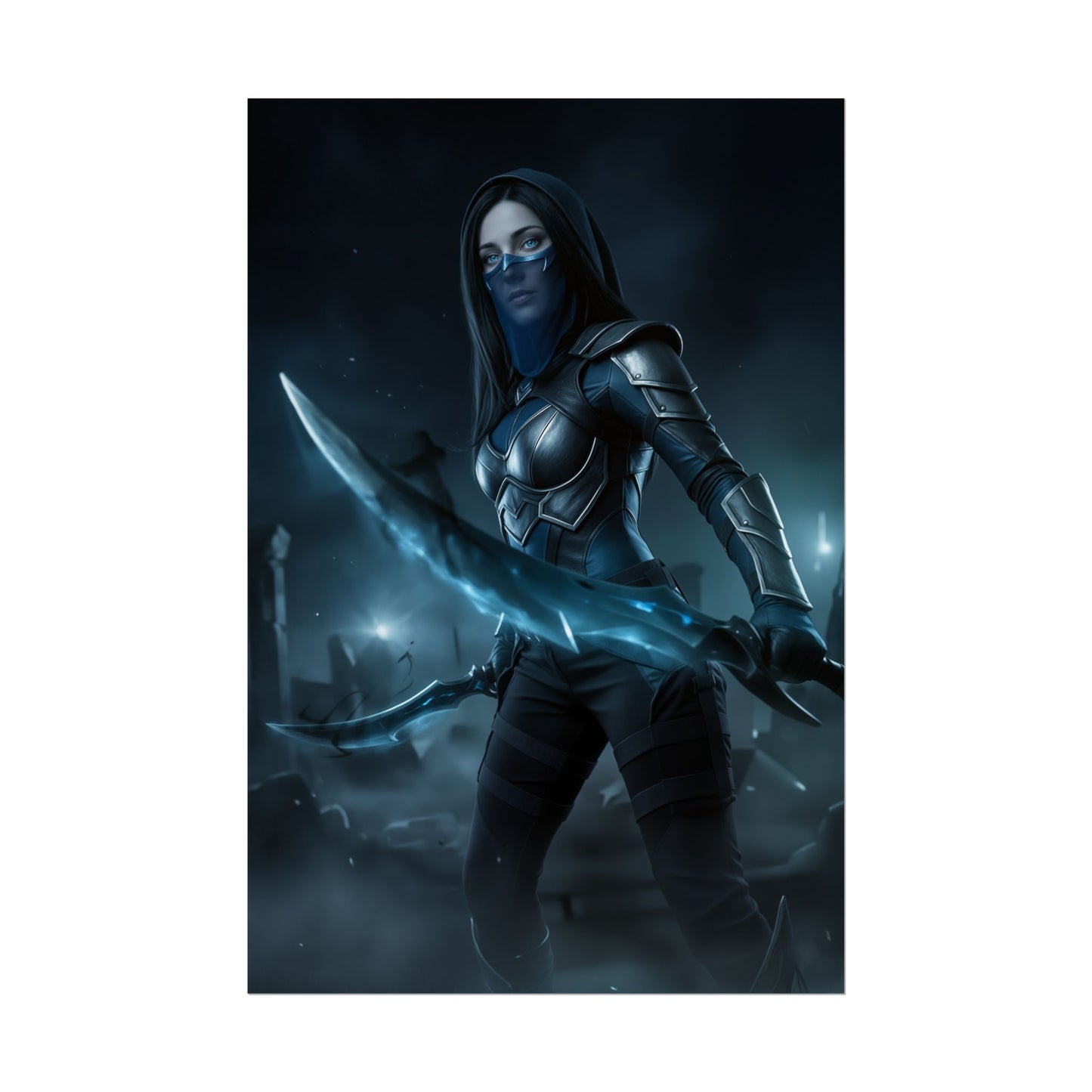 Phantom Assassin Dota 2 Poster, Dota 2 Wall Art Print, Assassin Girl Decor, MOBA Game Artwork, Gamer Gift