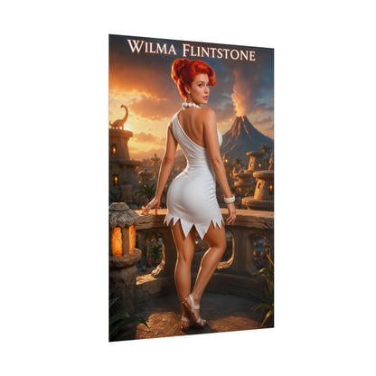 The Flintstones Wilma Flintstone Cartoon Poster Wall Art Print