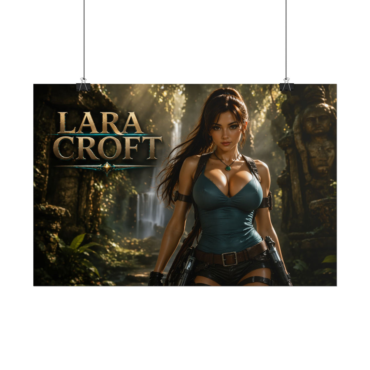 Lara Croft Character Poster Tomb Raider Gaming Setup Wall Decor Collector Print