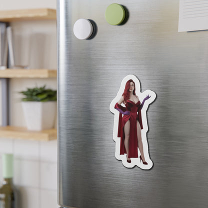 Jessica Rabbit Magnet – Cartoon Icon Fridge Magnet, Anime Style Decor die-cut vinyl fridge magnet showing Jessica Rabbit in anime-style red dress