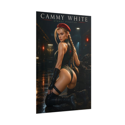 Cammy White Poster, Street Fighter Wall Art, Gaming Print, Pin Up Decor