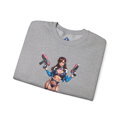 D.Va-Sweatshirt, Mech-Pilot-Rundhalsausschnitt, bequeme Gamer-Streetwear für Overwatch-Fans