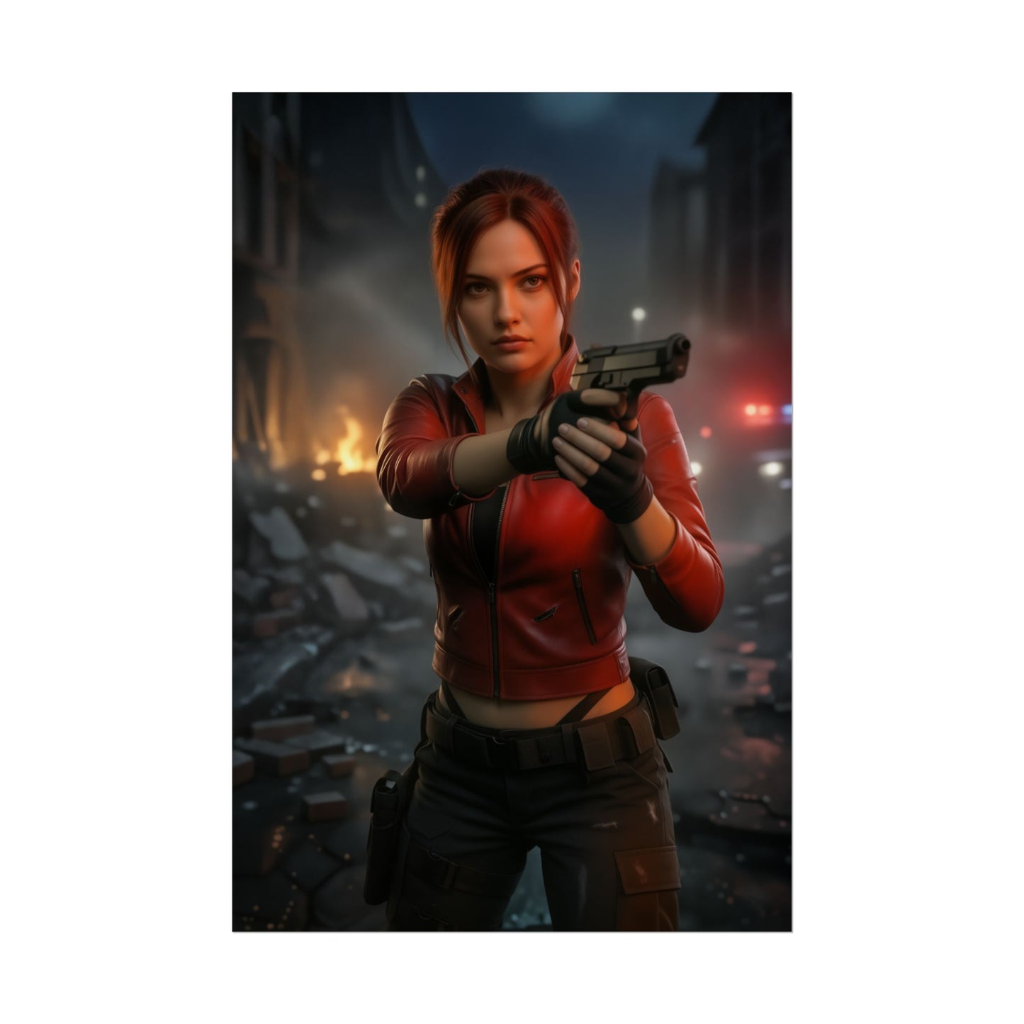 Claire Redfield Poster Resident Evil Wall Art Print Gaming Room Decor