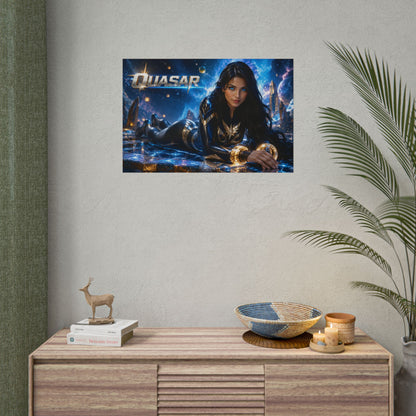 Comic Wall Art Quasar Poster Heroine Room Decor Collectible Character Print