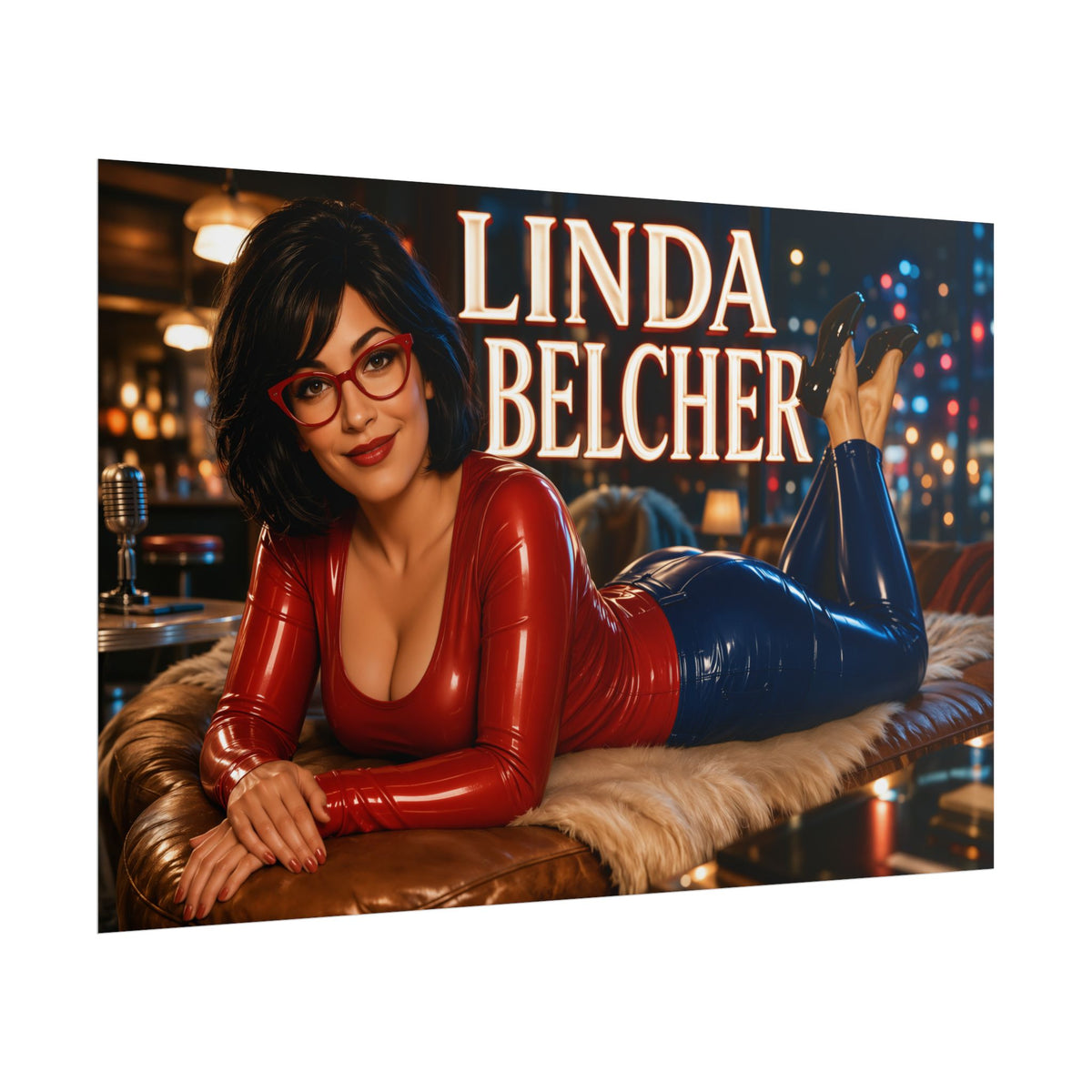 Linda Belcher Character Poster Bobs Burgers Wall Decor Collectible Art Print