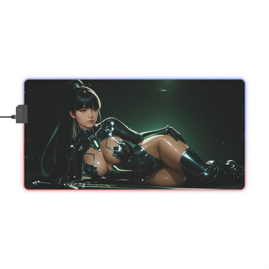 Eve Stellar Blade Schreibtischunterlage – LED RGB-Pad, Waifu Anime Girl Gaming-Setup