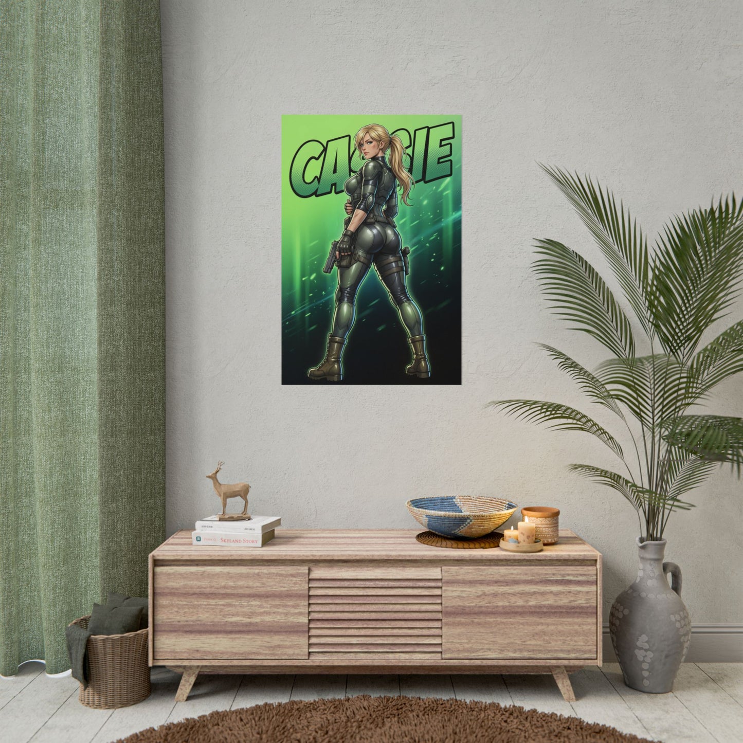 Cassie Cage Mortal Kombat Poster, Mortal Kombat Wall Art Print, Fighter Girl Decor, Gaming Room Wall Art, Gamer Gift