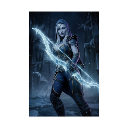 Drow Ranger Dota 2 Poster, Dota 2 Wall Art Print, Dark Archer Girl Decor, MOBA Game Wall Art, Gamer Gift