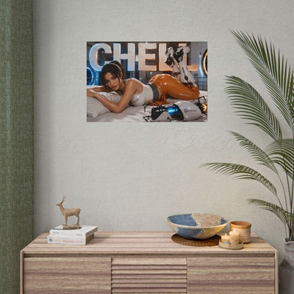 Gaming Wall Art Chell Portal Poster Game Room Decor Gamer Gift Print
