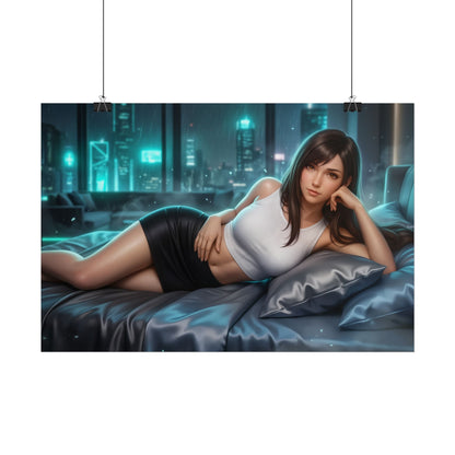 Tifa Lockhart Poster, Gaming Wall Art, Fantasy Print, Gamer Decor