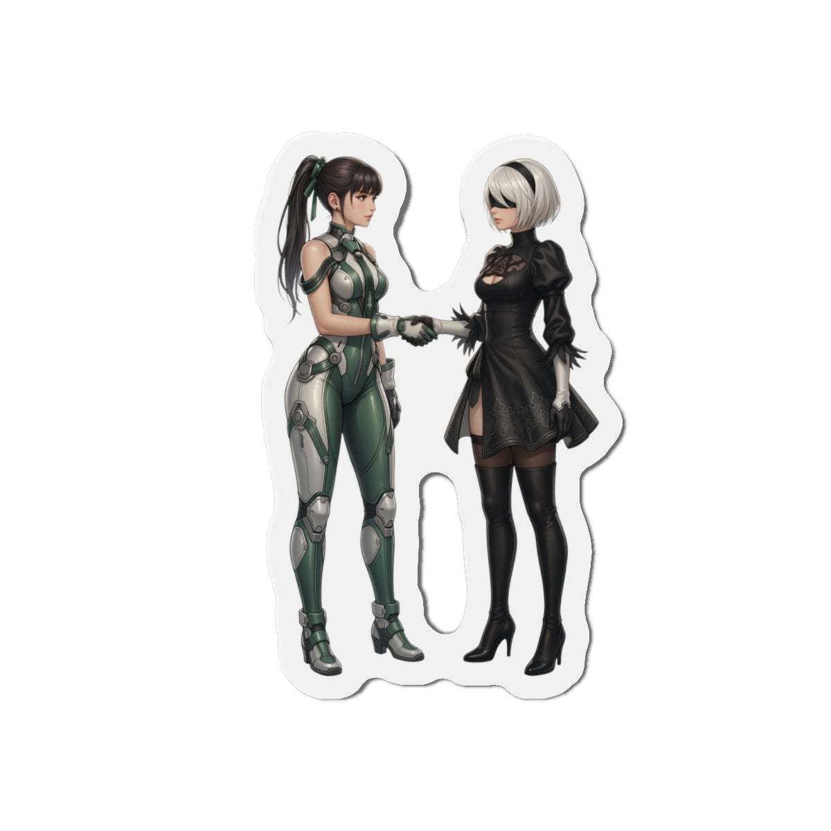 Eve &amp; 2B Magnet – Anime-Sci-Fi-Mädchenmagnet, Stellar Blade x Nier Automata Dekoration