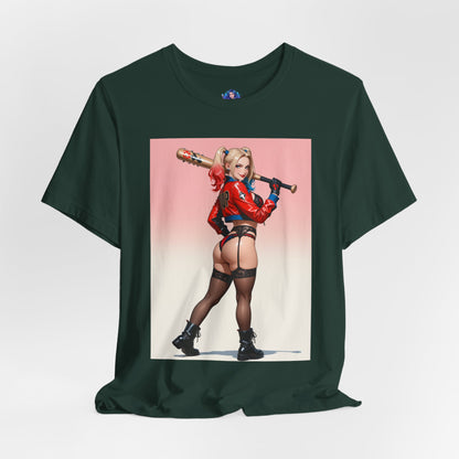 Harley Quinn T-Shirt | DC Comics Waifu-Shirt für Gamer &amp; Fans | Sexy Clown-Girl-Shirt