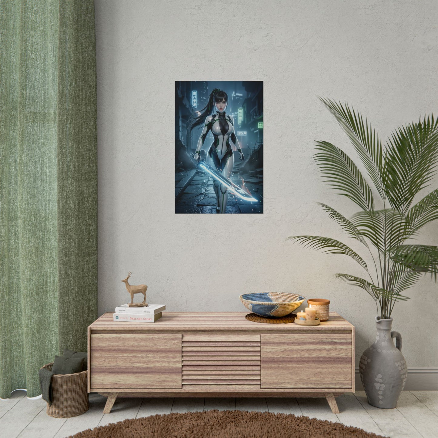 EVE Stellar Blade Wall Art Print, Futuristic Game Poster, Android Girl Decor, Gaming Room Poster, Gamer Gift