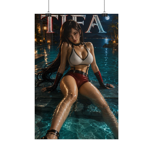 Tifa Lockhart Character Poster Gamer Gift Gaming Setup Wall Decor Print