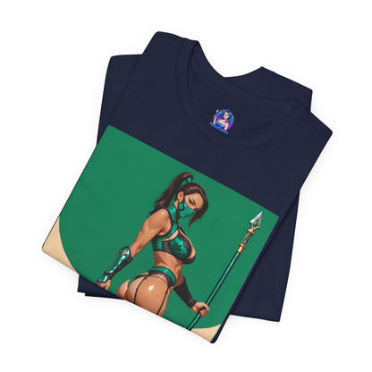 Jade Grafik-T-Shirt | Mortal Kombat T-Shirt für Otakus und Kampfspielfans | Sexy Ninja-Shirt