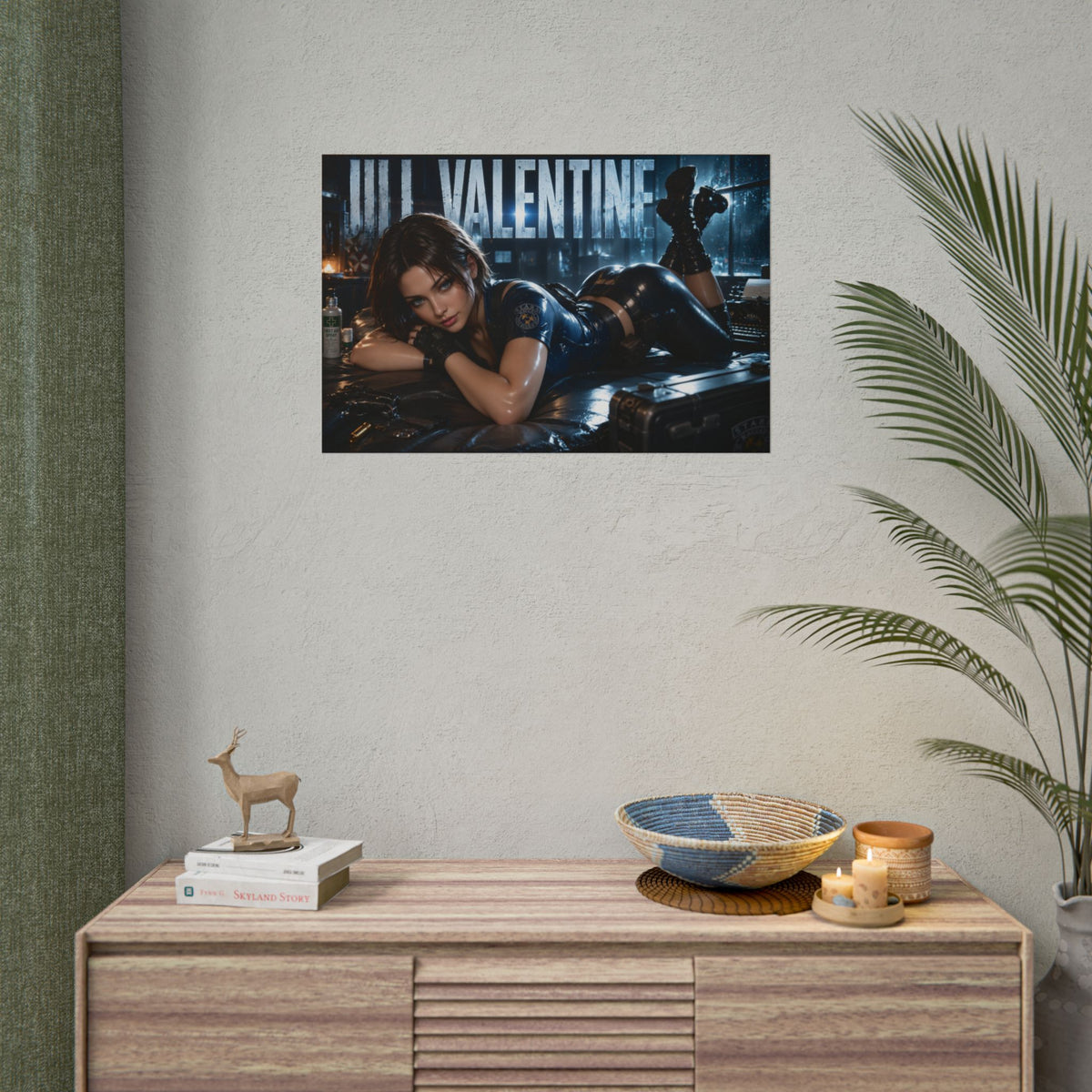 Game Room Decor Jill Valentine Poster Gaming Wall Art Character Print