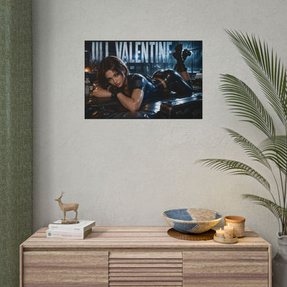 Game Room Decor Jill Valentine Poster Gaming Wall Art Character Print