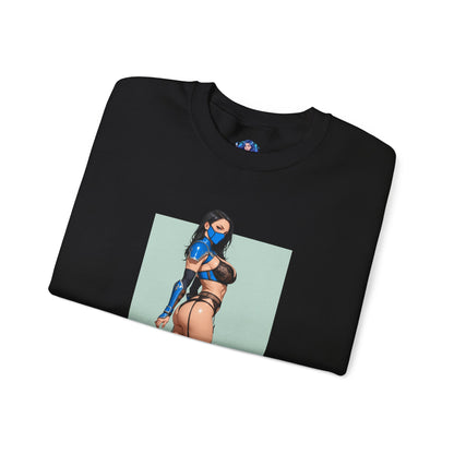 Kitana Mortal Kombat Sweatshirt, Rundhalsausschnitt für Kampfspiele, Gaming-Bekleidung für Fans