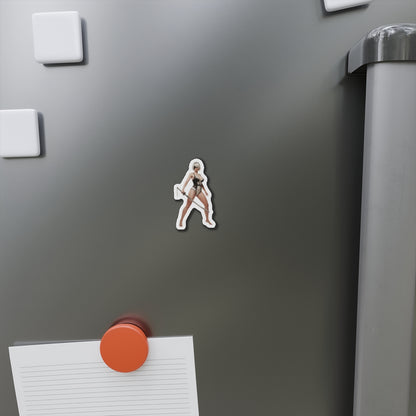 2B Magnet – NieR Automata Anime Heroine Fridge Magnet, Game Decor — die-cut vinyl fridge magnet showing 2B anime heroine in high-res print
