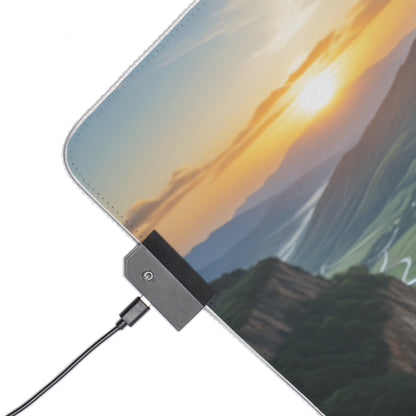 Erza Scarlet Schreibtischunterlage – LED RGB-Pad, Waifu Anime-Mädchen Gaming-Setup