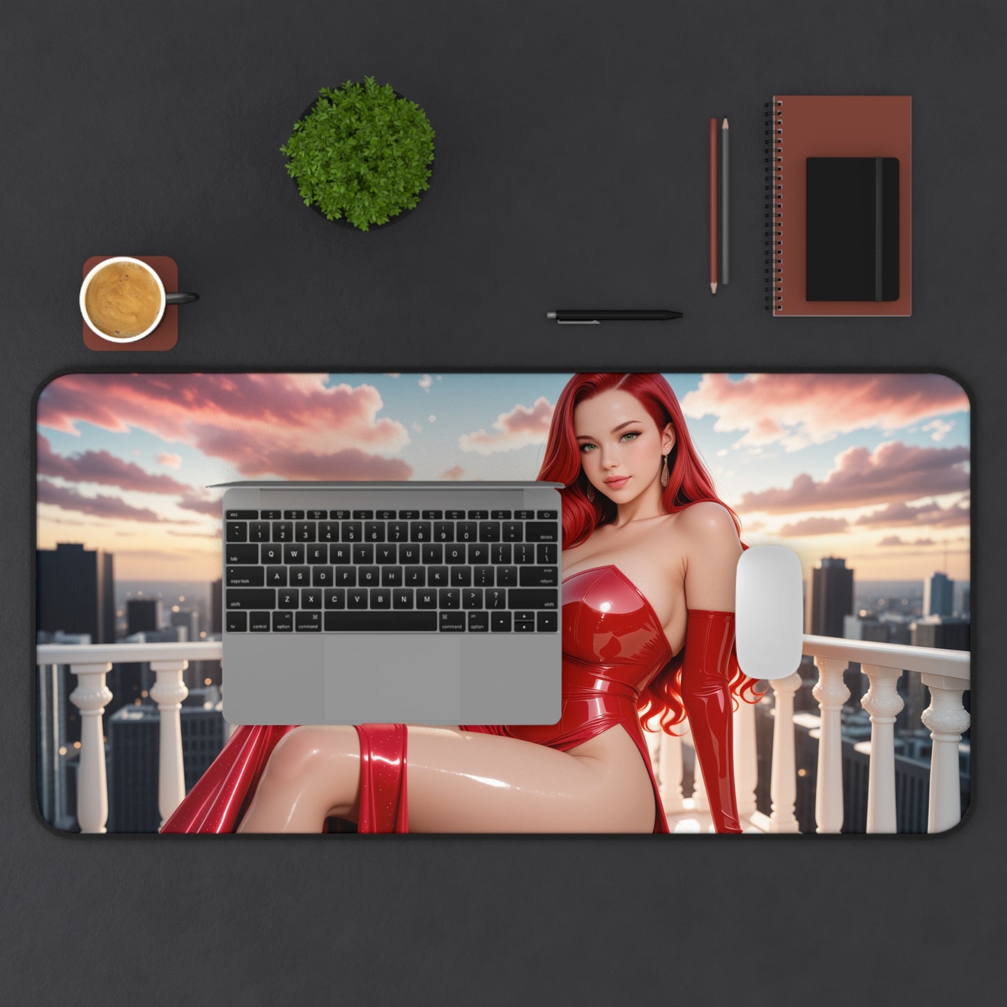 Jessica Rabbit Schreibtischunterlage, Mauspad mit Cartoon-Heldin, Schreibtischdeko im Anime-Stil