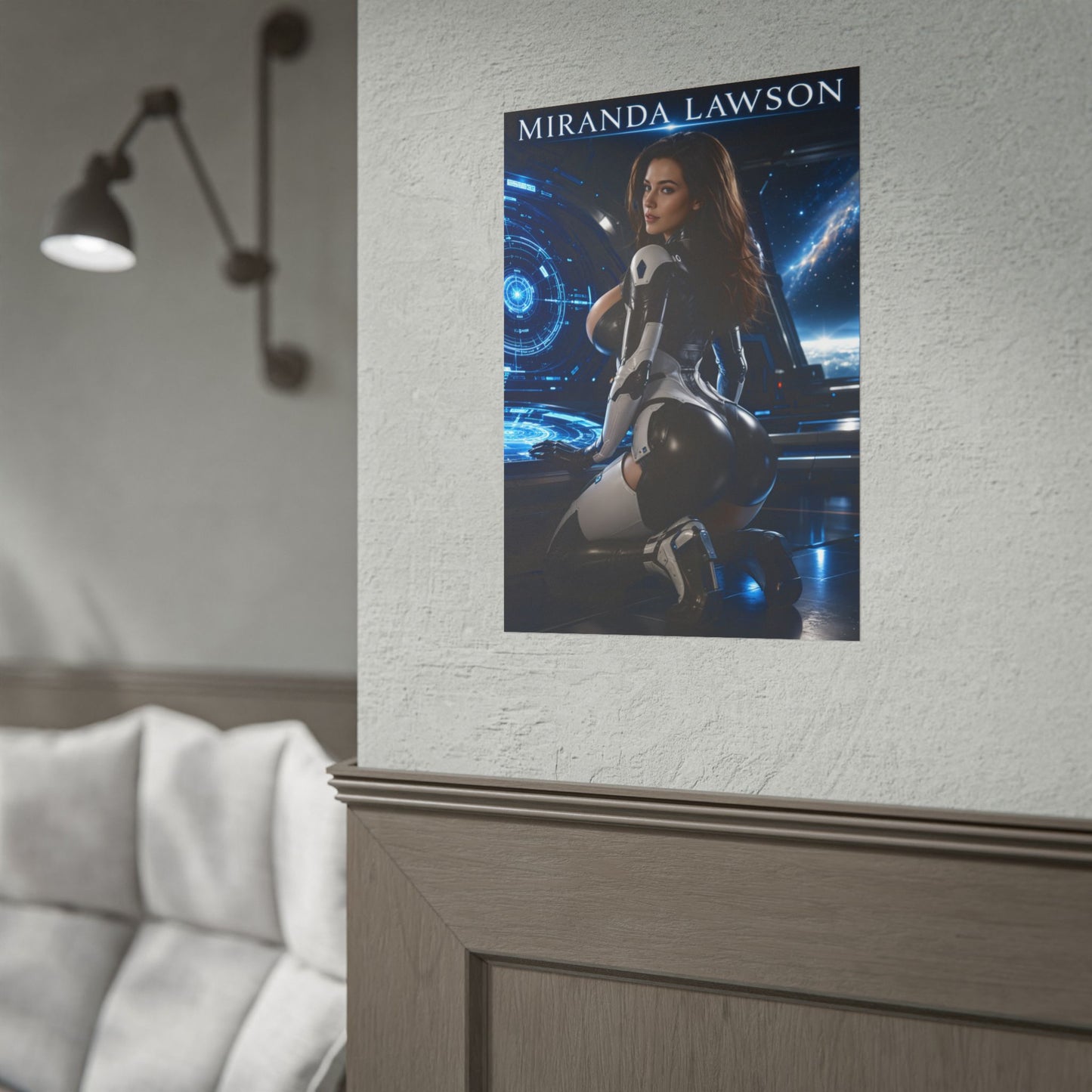 Miranda Lawson Poster, Mass Effect Wall Art, Sci Fi Gaming Print Decor