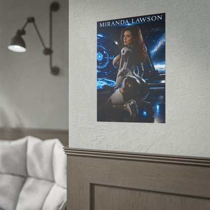Miranda Lawson Poster, Mass Effect Wall Art, Sci Fi Gaming Print Decor