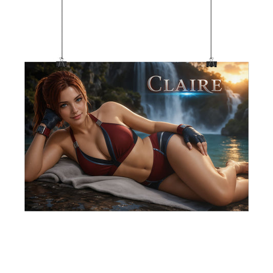 Claire Redfield Poster Gaming Room Wall Decor Character Art Collector Gift