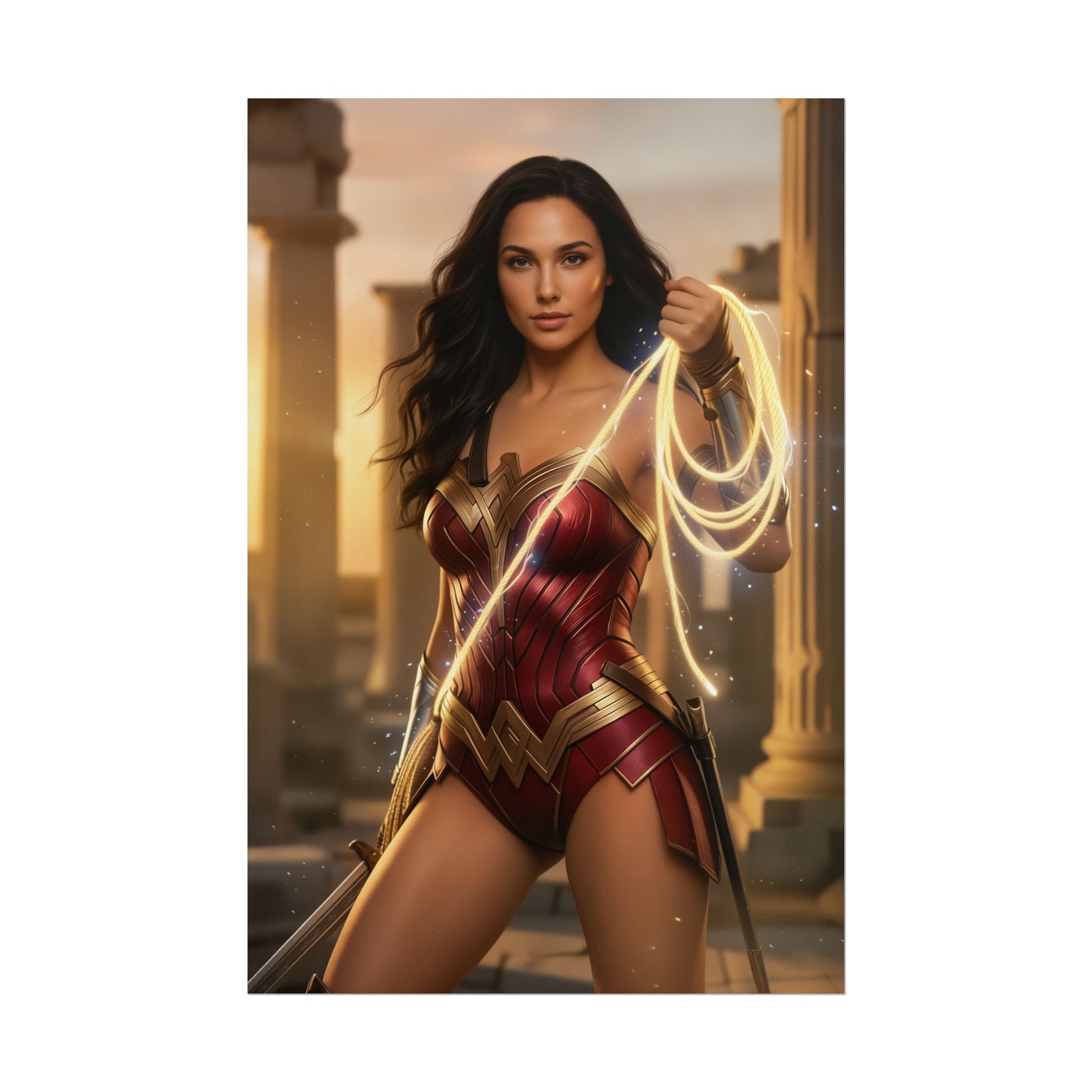Wonder Woman Poster, DC Comics Wall Art Print, Amazon Warrior Decor, Superhero Wall Art, Gift for Fan