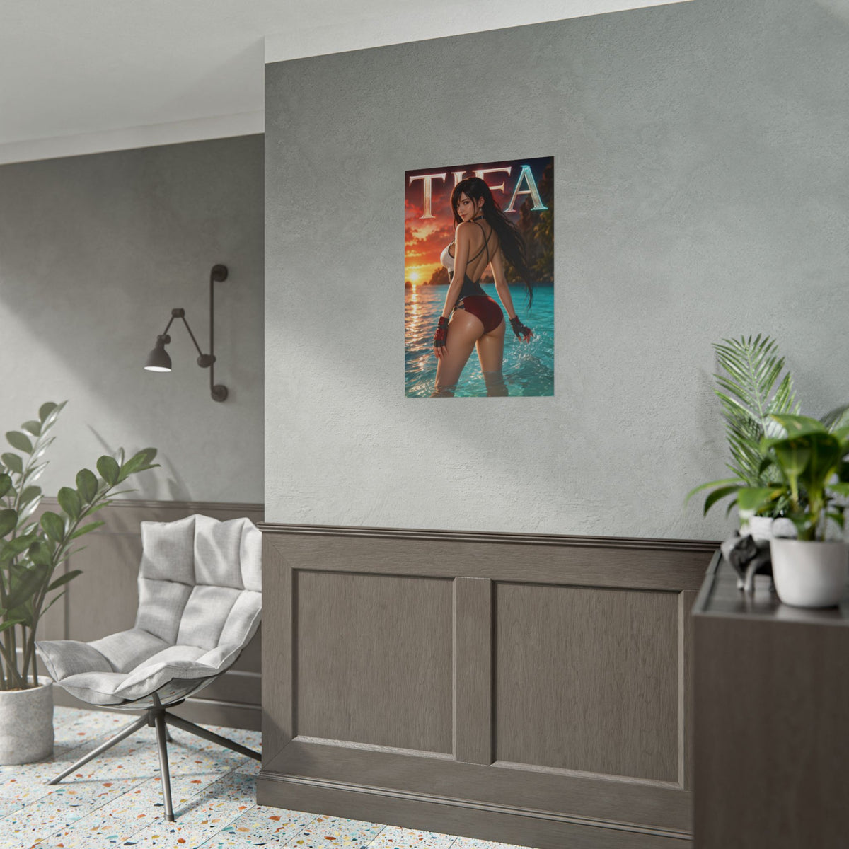 Tifa Lockhart Poster PC Gaming Wall Decor Bedroom Art Collector Gift