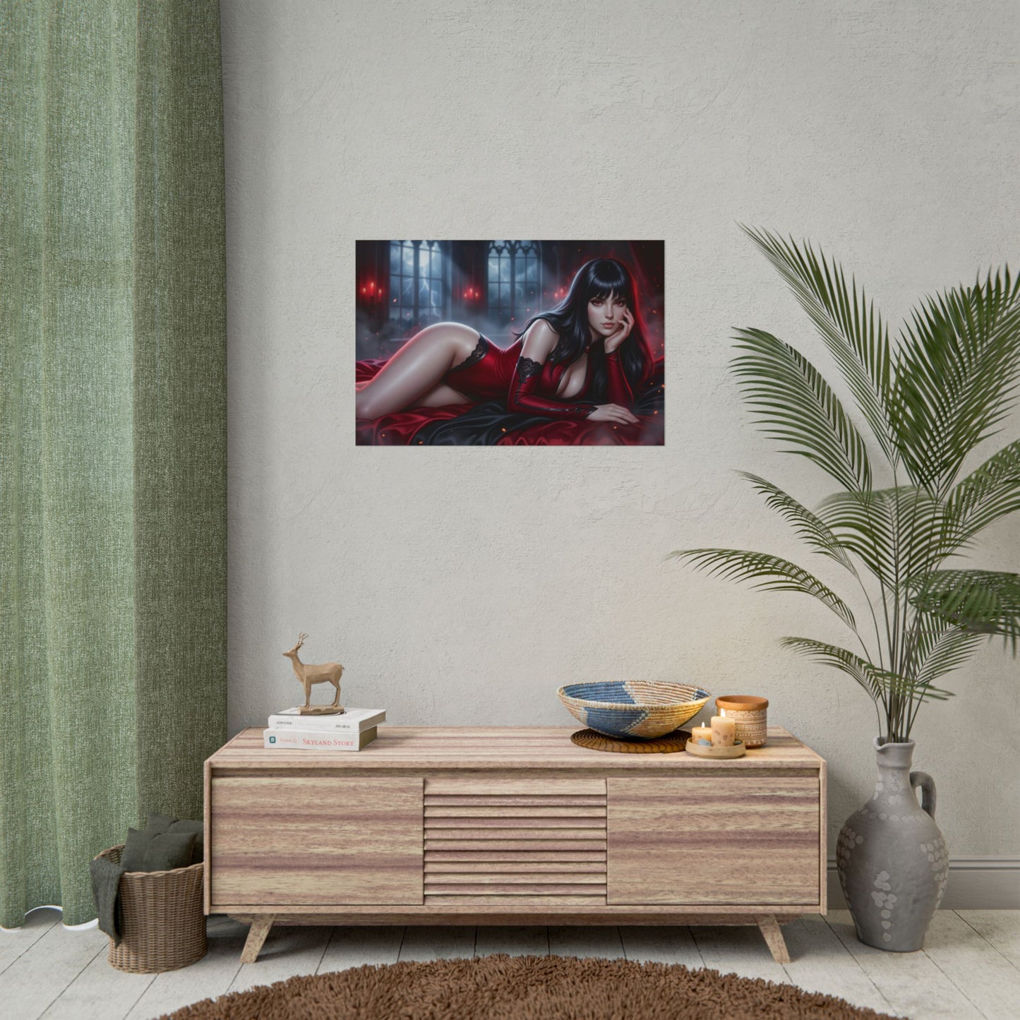 Vampirella Poster, Gothic Wall Art, Horror Print Decor, Room Decor