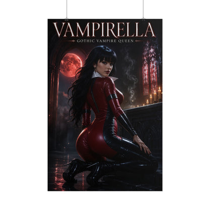 Vampirella Poster, Gothic Wall Art, Horror Print, Pin Up Decor
