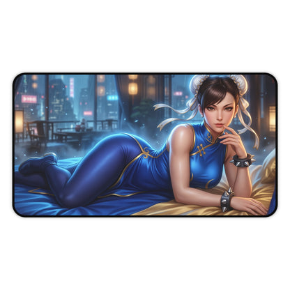 Street Fighter Mouse Pad, Chun-Li Desk Mat, Large Desk Pad
