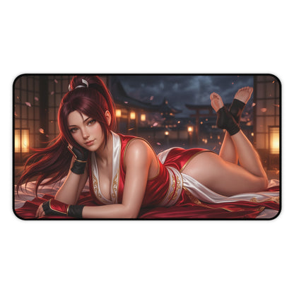 King of Fighters Mouse Pad, Mai Desk Mat, Anime Decor XXL