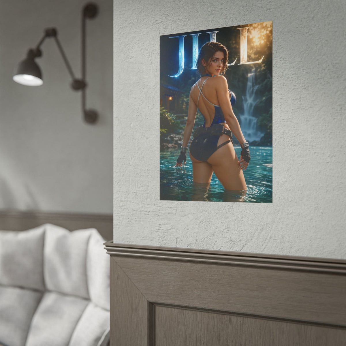 Jill Valentine Gaming Poster Wall Art Gamer Room Decor Collectible Print