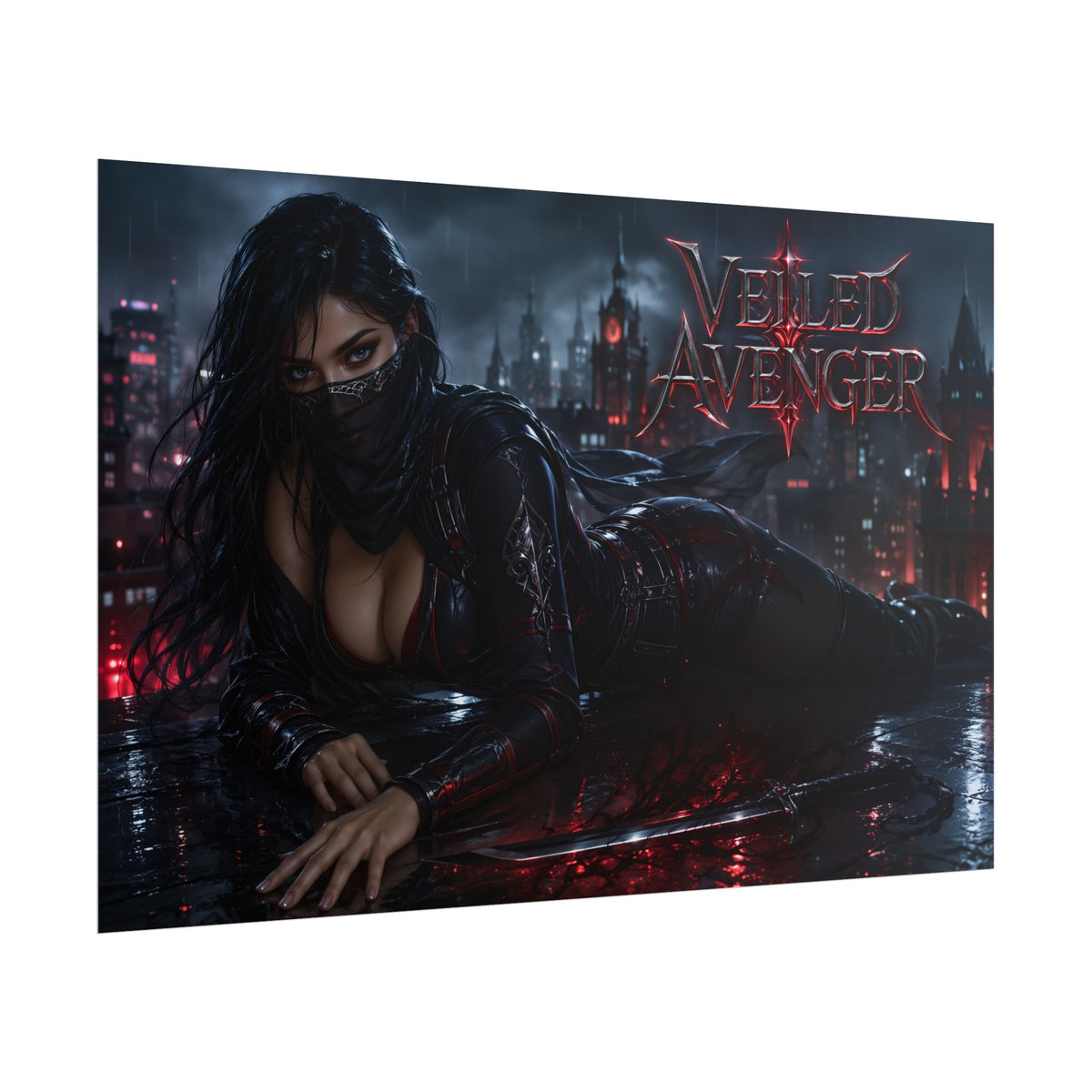 Veiled Avenger Character Poster Comic Style Wall Decor Bedroom Collector Gift