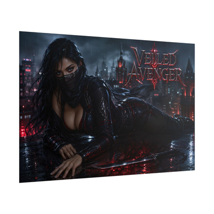 Veiled Avenger Character Poster Comic Style Wall Decor Bedroom Collector Gift