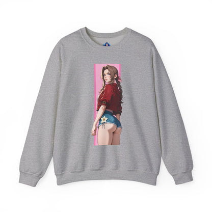 Aerith Gainsborough Sweatshirt, FFVII Crewneck, Cozy Fantasy Gaming Apparel for Fans