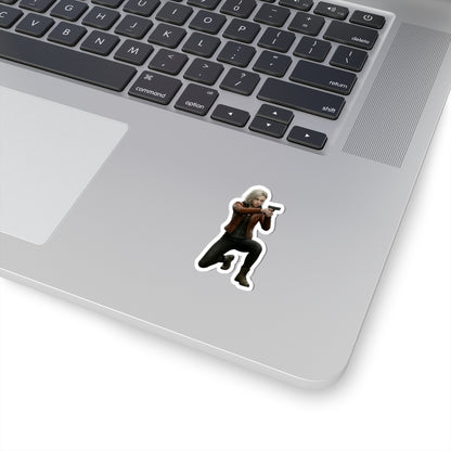 Grace Ashcroft Sticker, Resident Evil Sticker, Gaming Room Decor, Gamer Gift - glossy vinyl character sticker on laptop