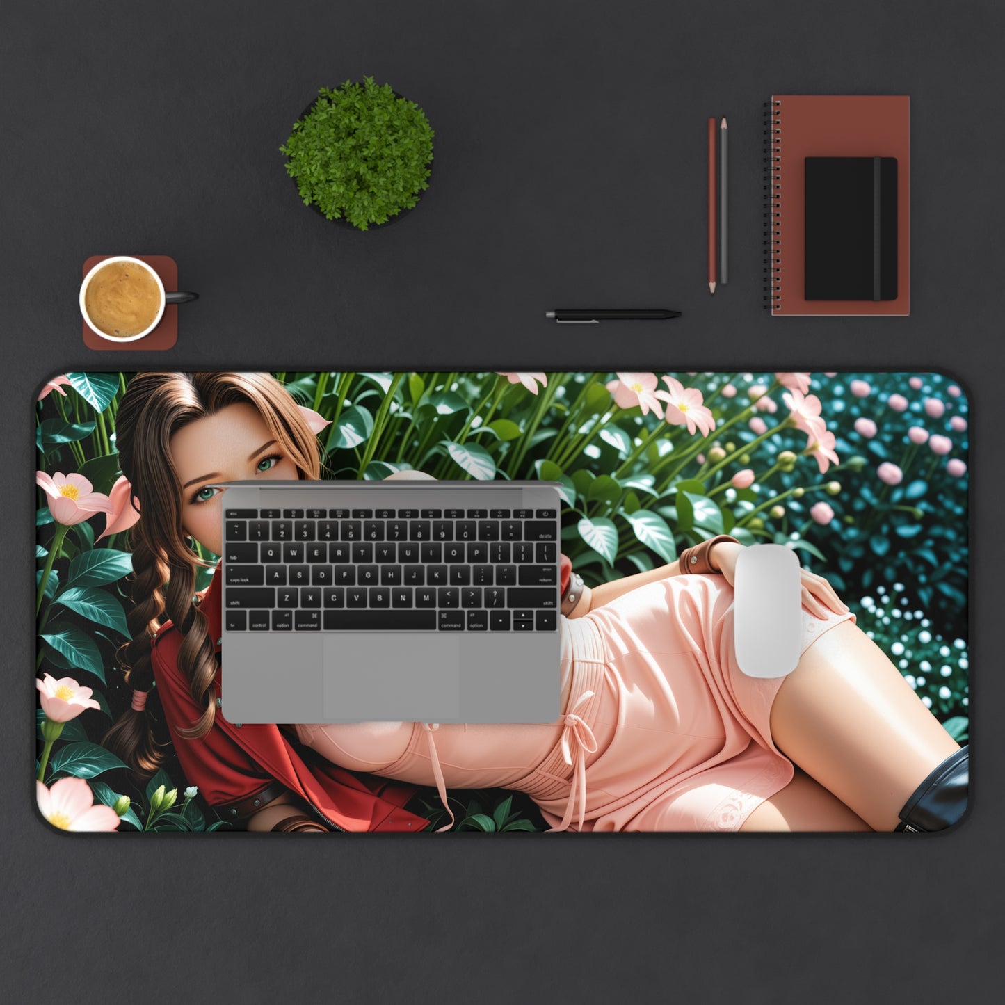 Килимок для столу Aerith Gainsborough, килимок для миші у фентезійній RPG-діловій атмосфері для дівчат, налаштування ігрового столу