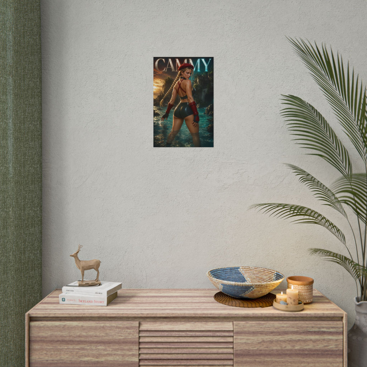 Gaming Wall Art Cammy Street Fighter Poster Bedroom Game Room Decor Art Print