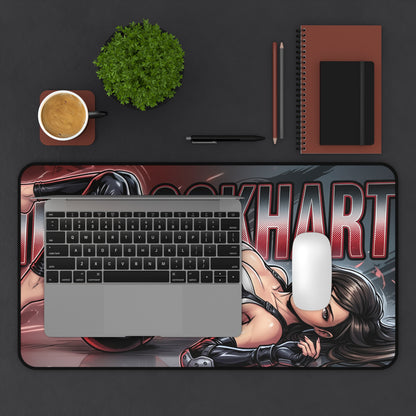 Tifa Lockhart Desk Mat, Final Fantasy Mouse Pad, Gaming Setup Desk Decor showing dynamic Tifa illustration on large non-slip desk mat