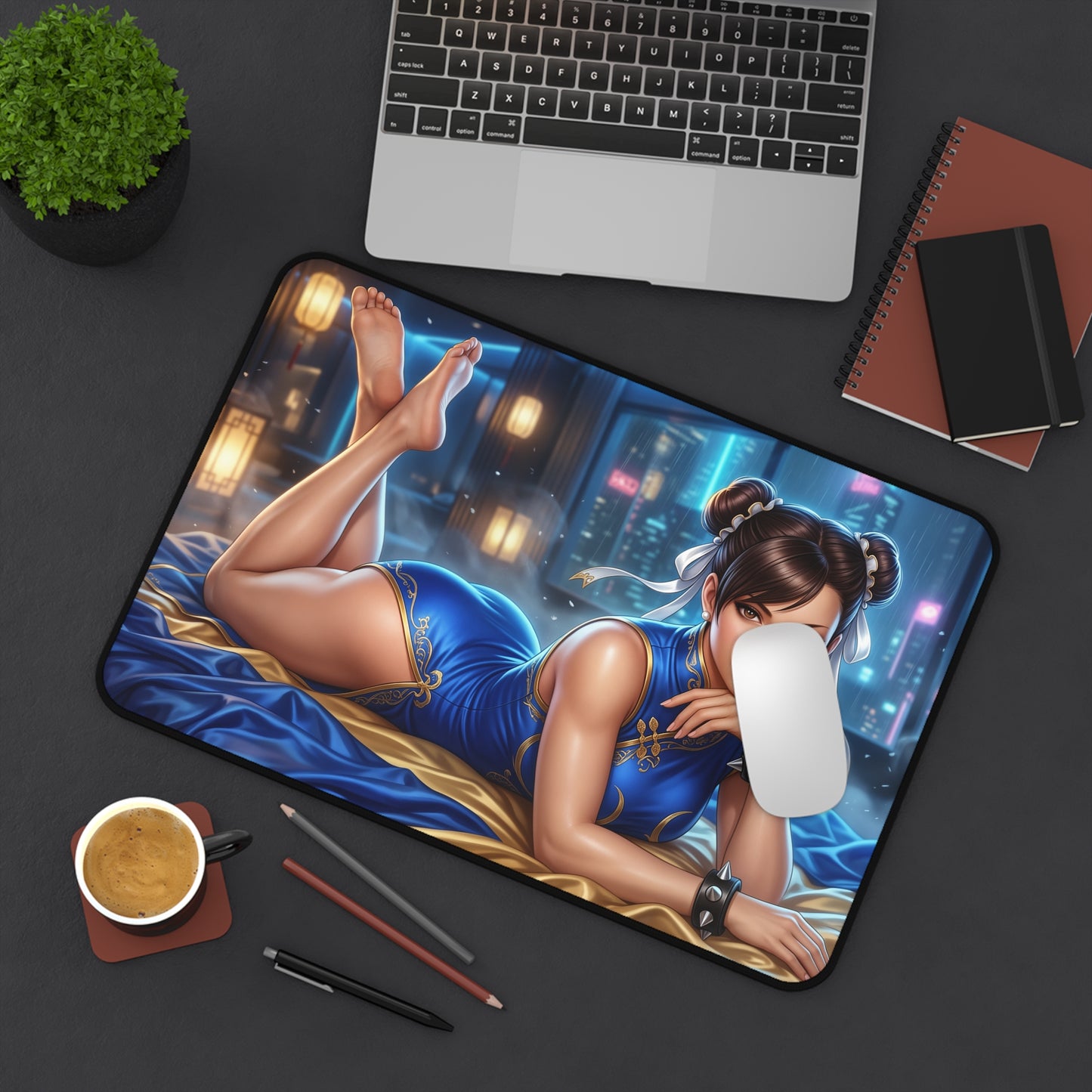 Street Fighter Mouse Pad, Chun-Li Desk Mat, Gamer Gift XXL