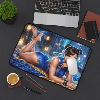 Street Fighter Mouse Pad, Chun-Li Desk Mat, Gamer Gift XXL