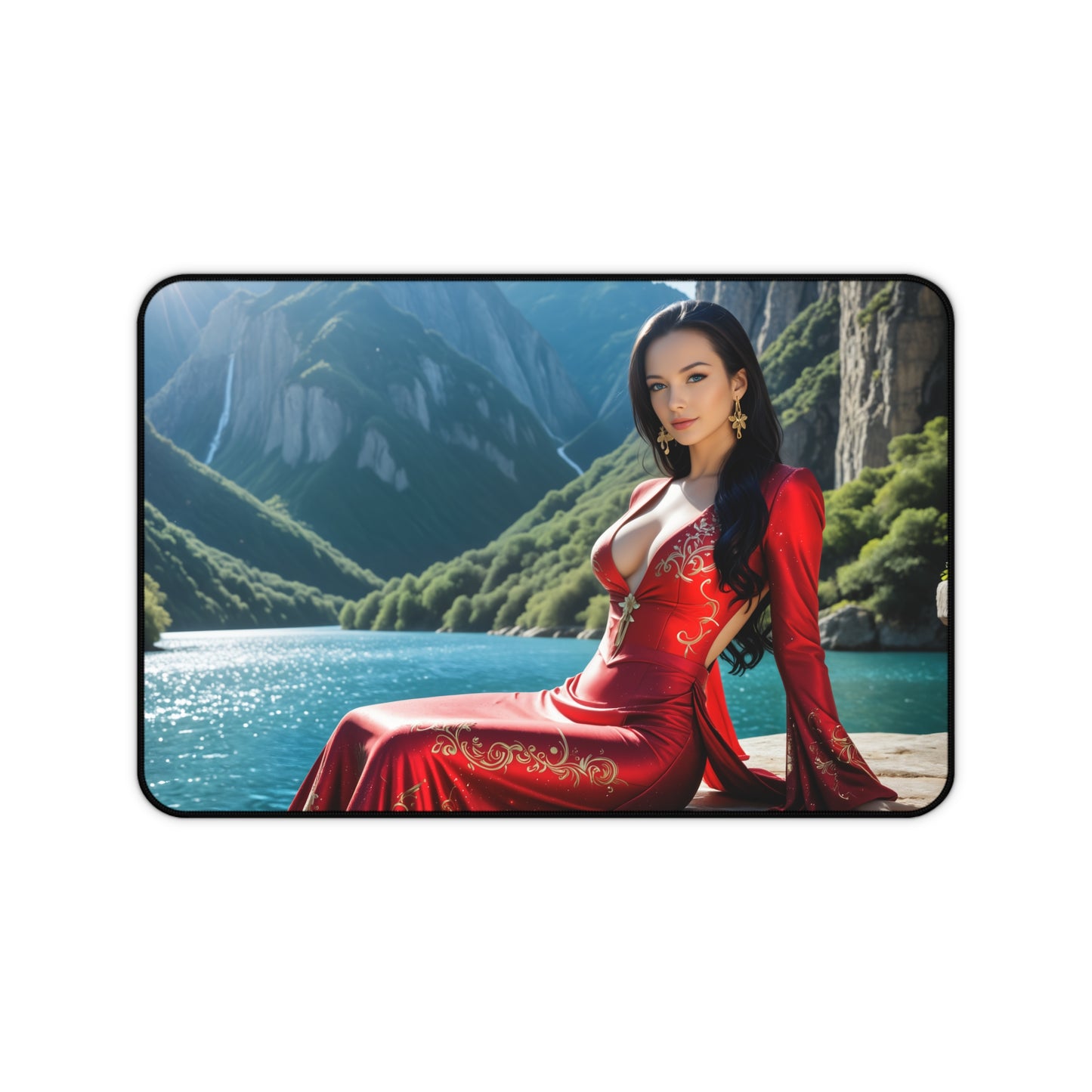 Gaming-Mauspad – Boa Hancock Schreibtischunterlage, Anime-Kämpferin, großes Schreibtischpad